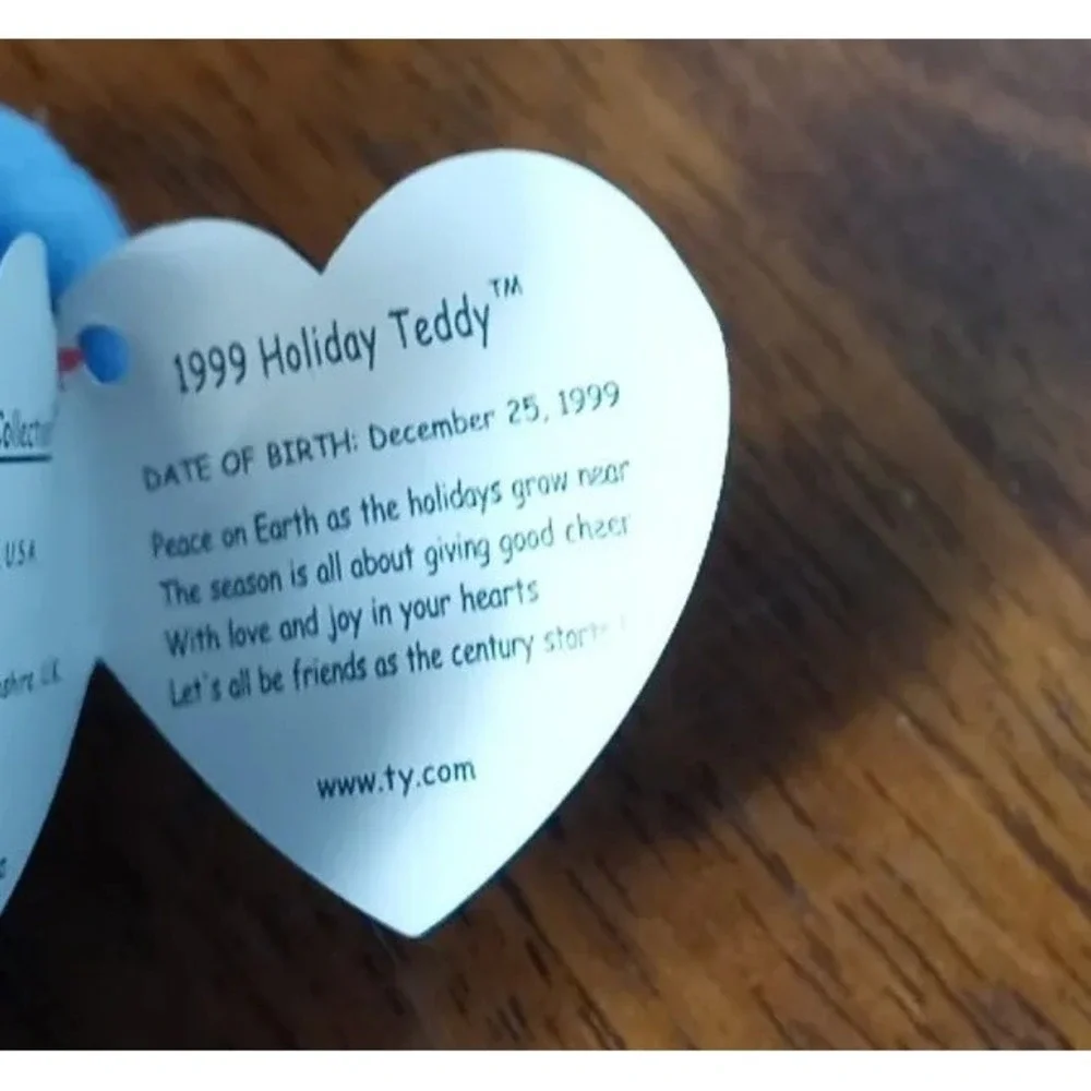 Ty Beanie Baby - 1999 Holiday Teddy Bear‎ Christmas Bear Plush
